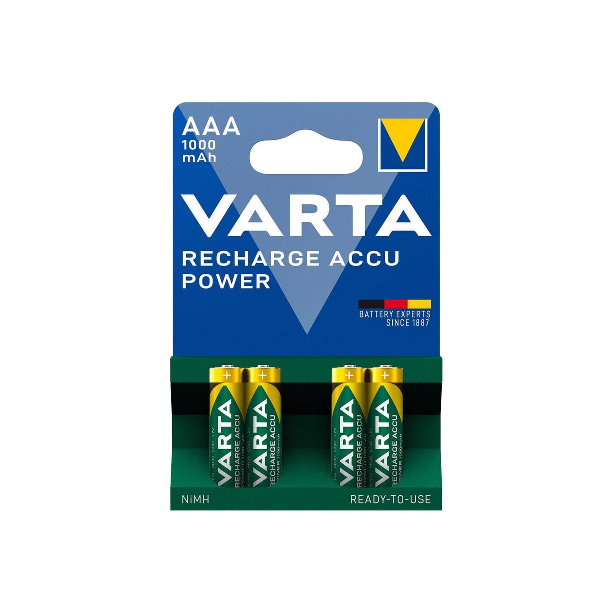 Varta - Varta Battery R03 Aaa Rechargeable 1000mah Krt (4 - Batterie - Incolore|jaune - Decathlon