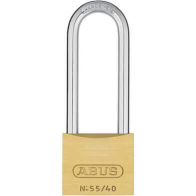 Abus hangslot solid 55/40mm goud - discus lang - sleutelslot 1/1