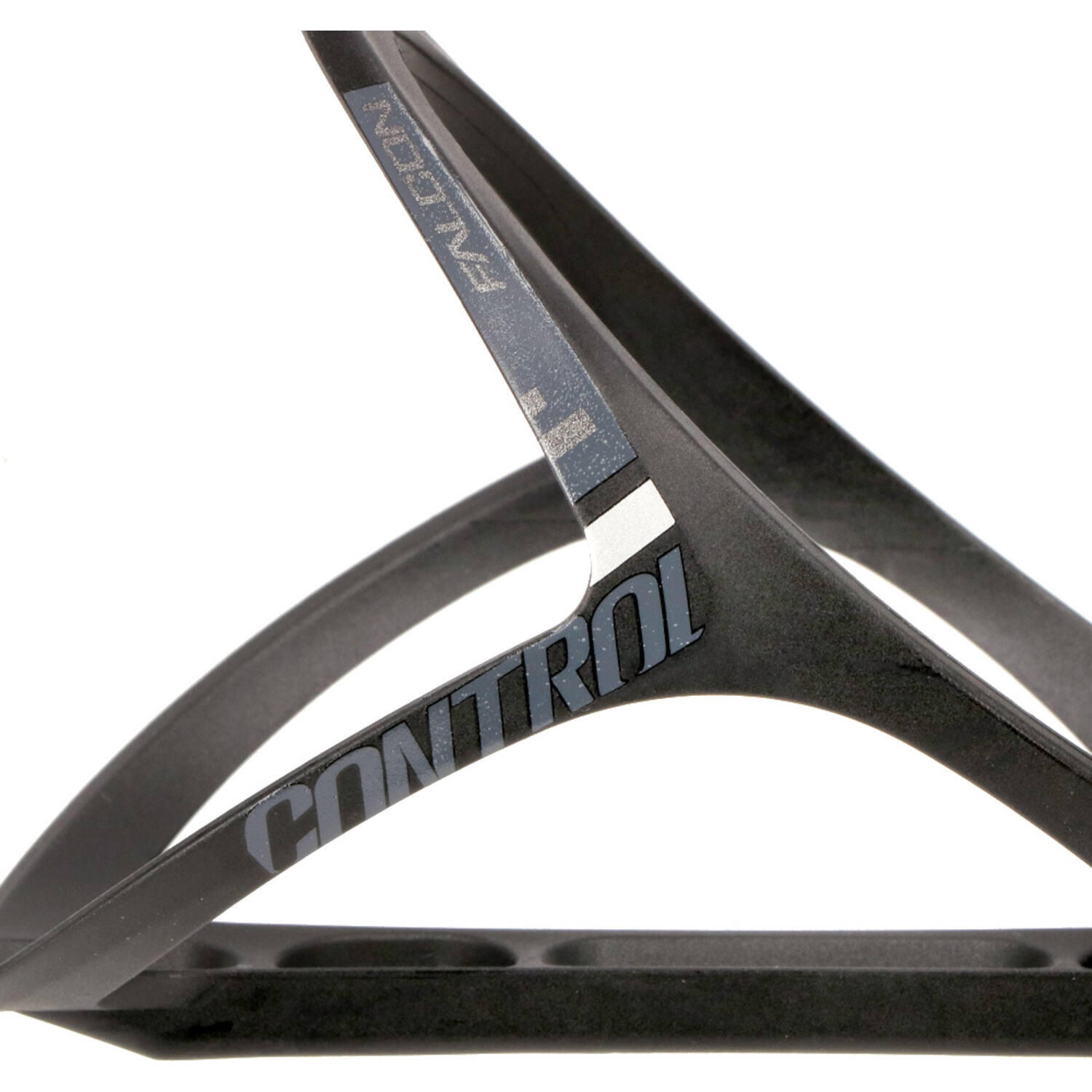 Porta borraccia Controltech Falcon, plastica stampata, 30 g, nero opaco/grigio. 3/4