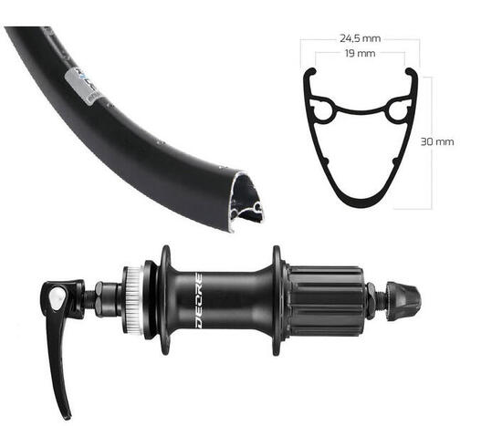 Roland roue arrière 28 fh-m5100 disque cl dutch19 noir noir spk