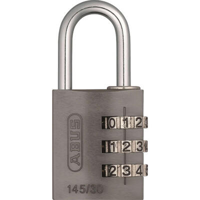 Abus cijfer hangslot 145/30 titanium, grijs, 6 cm.