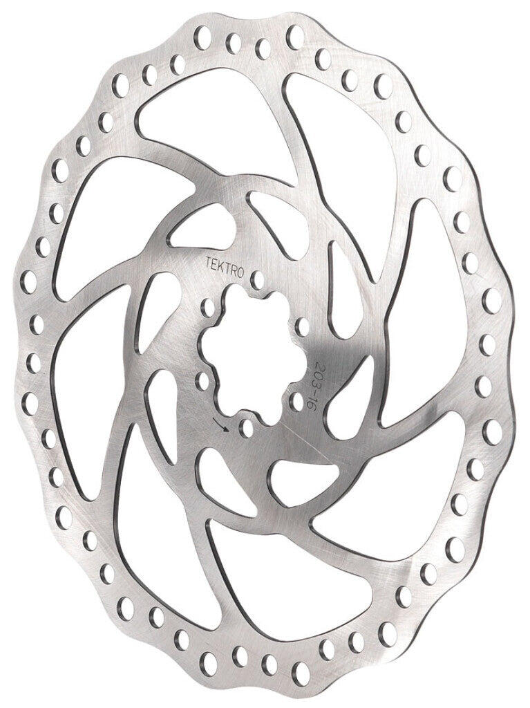 TEKTRO KT Tero Tr203-16 Rotor de disque de frein Ø203 mm 185 mm à 6 points argent