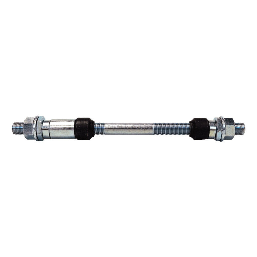 Weldtite Rear Derailleur Axle 175 mm, 9.5 mm, Steel, Silver.