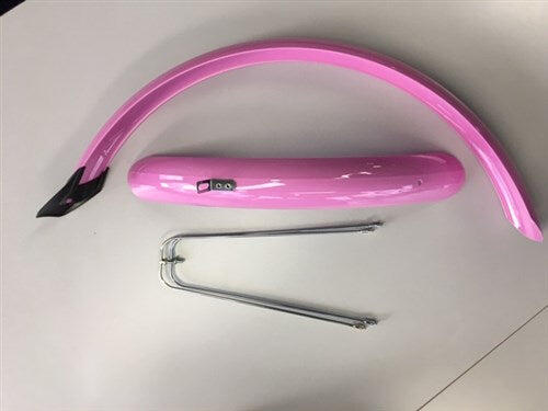 Zestaw błotników Eurofender 24 inch 58 mm PVC różowy