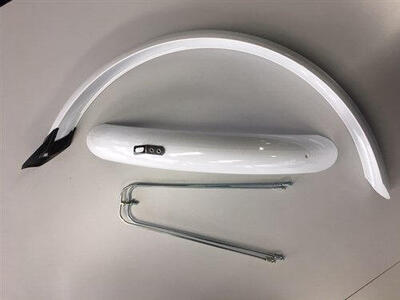 Eurofender spatbordset 20 inch 58 mm pvc wit.