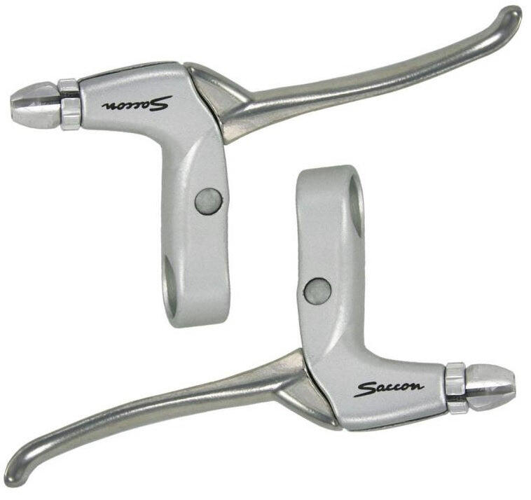 SACCON Set leve freno Saccon Rollerbrake 4 dita alluminio argento.