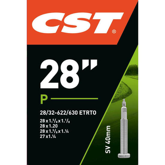 Cst Camera d'aria SV16 28 inch 28/32-622/630 Valvola Presta 40 mm.