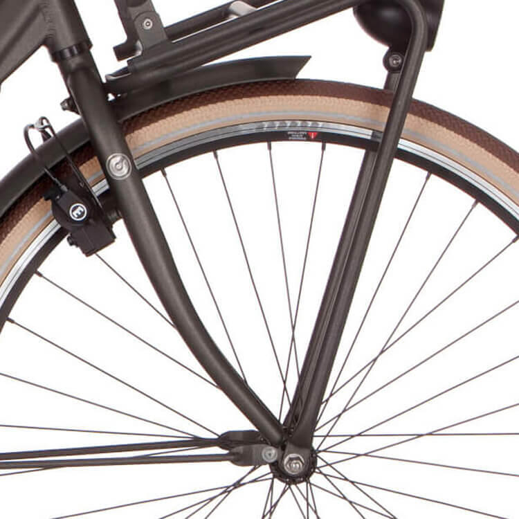 Cortina Ecomo U4 Transport Fork – 28 inch V-Brake, Black Gold Matt.