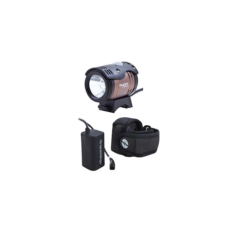 Spanninga - Éclairage Vélo À Baterrie Avant Spanninga Thor 1100 Lumens 6h30 A 10h30 2000mah - Éclairage Vélo - Marron|noir - Taille Unique - Decathlon