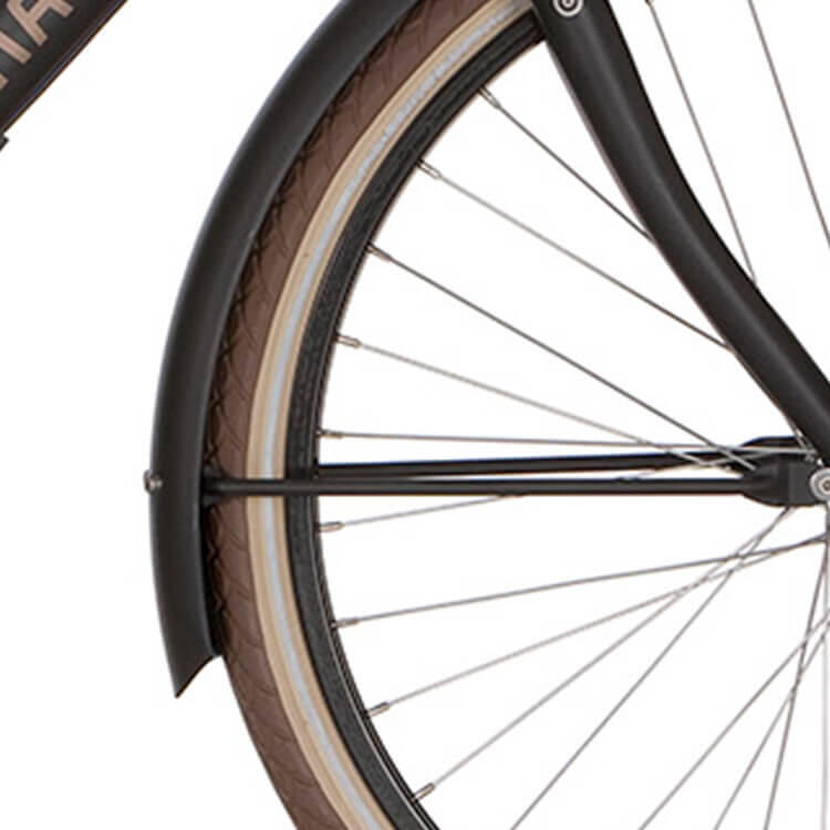 Cortina U4 Transport Mini 24 inch front mudguard, Jet Black Matt, 580x58 mm.