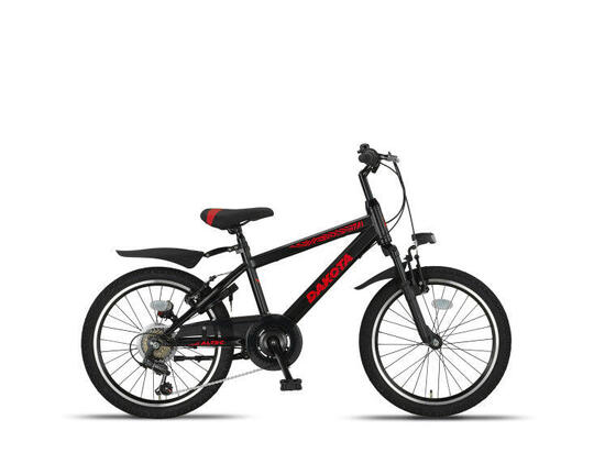 Altec Dakota 20 pouces VTT enfant Noir/Rouge — 7 vitesses, V-Brake