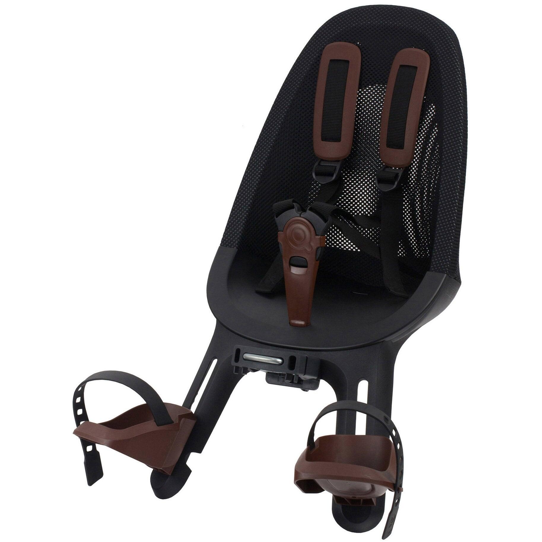 Qibbel - Qibbel Air Front Stem Stem Bev. Brun Noir - Siège Vélo Enfant - Marron|noir - Taille Unique - Decathlon