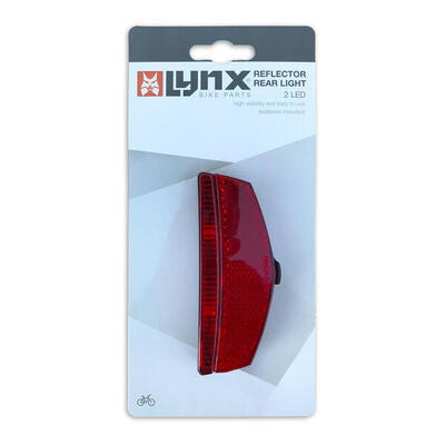 Fanale posteriore Lynx Luxe 50-80 mm 2 LED 2x AAA rosso.