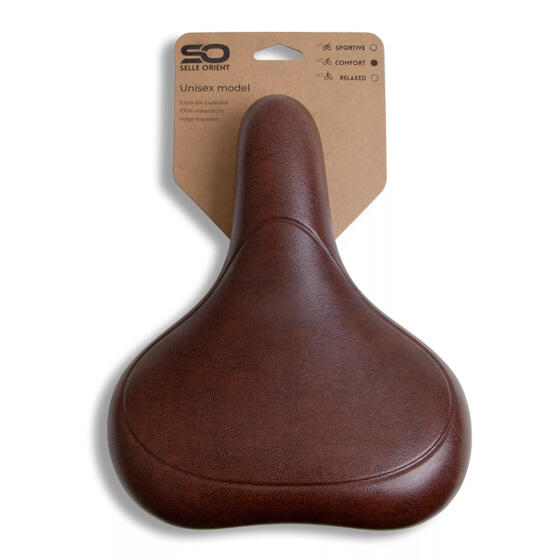 Selle de vélo universelle rétro marron avec ressorts, confortable et Selle de vélo universelle rétro marron avec ressorts, confortable et
