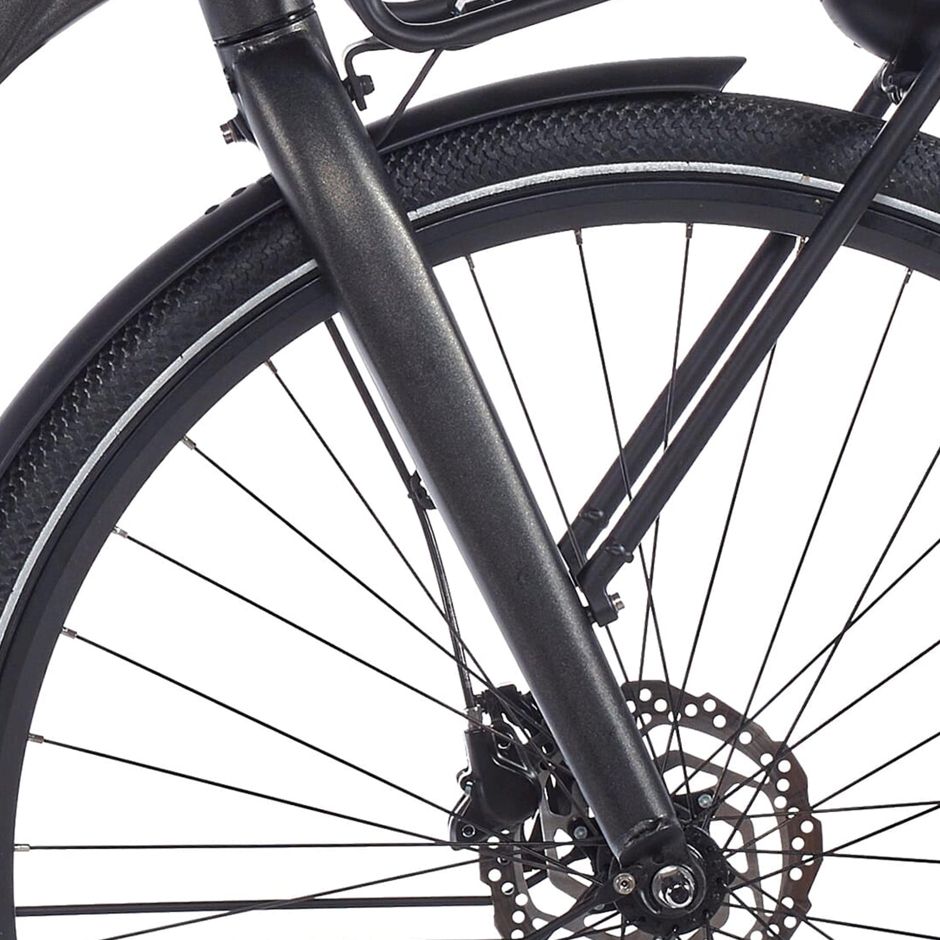 CORTINA Forcella anteriore Cortina E-Common Family 21,5 in V‑Brake nero oro opaco.