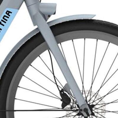 Cortina voorvork e-nite metaal blauw matt