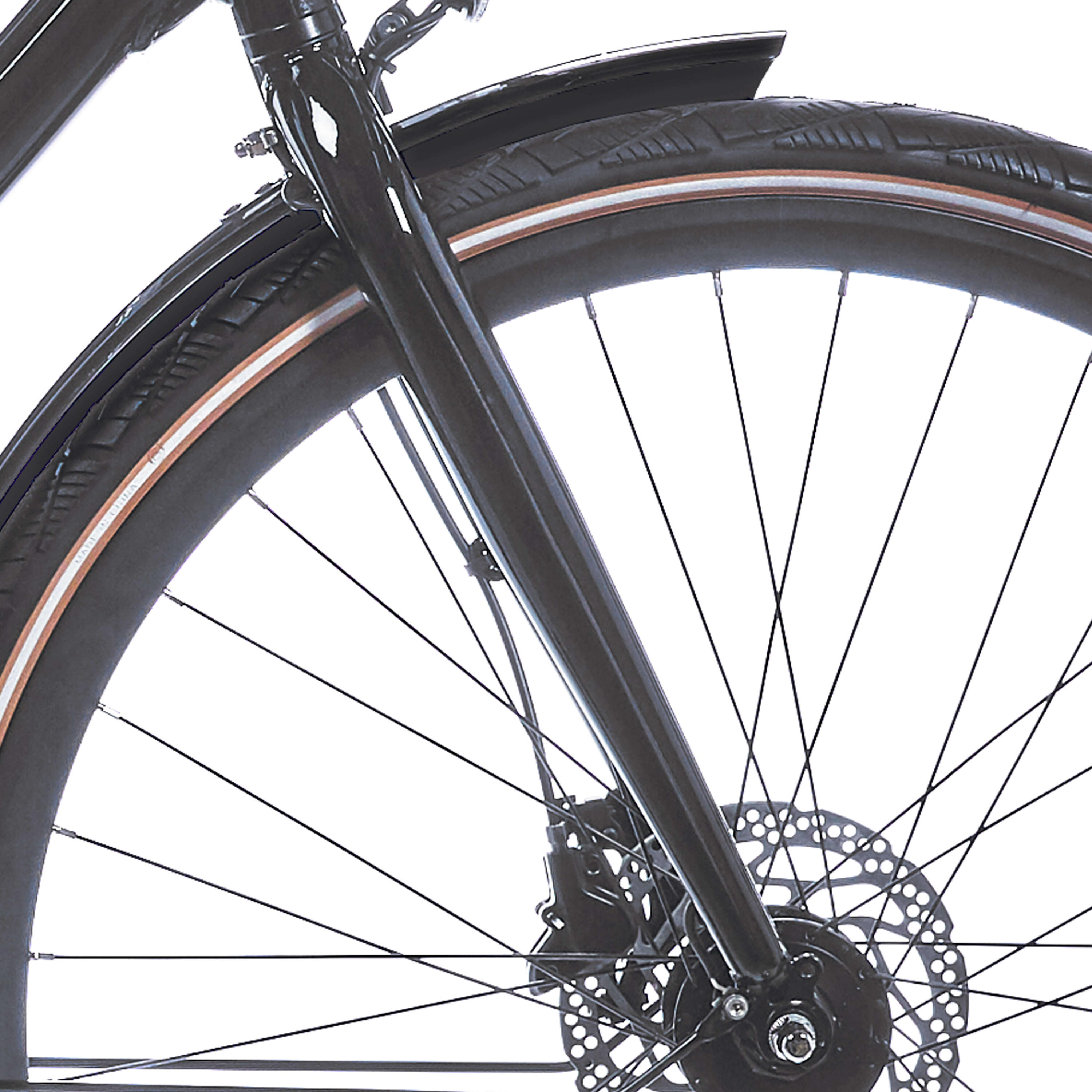 CORTINA Forcella Cortina Mozzo 28 1-1/8 x 218 Disc Brake nero-marrone.