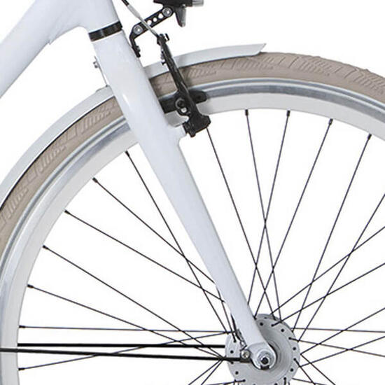 Forcella Cortina Mozzo 28 V-Brake Bianco puro.