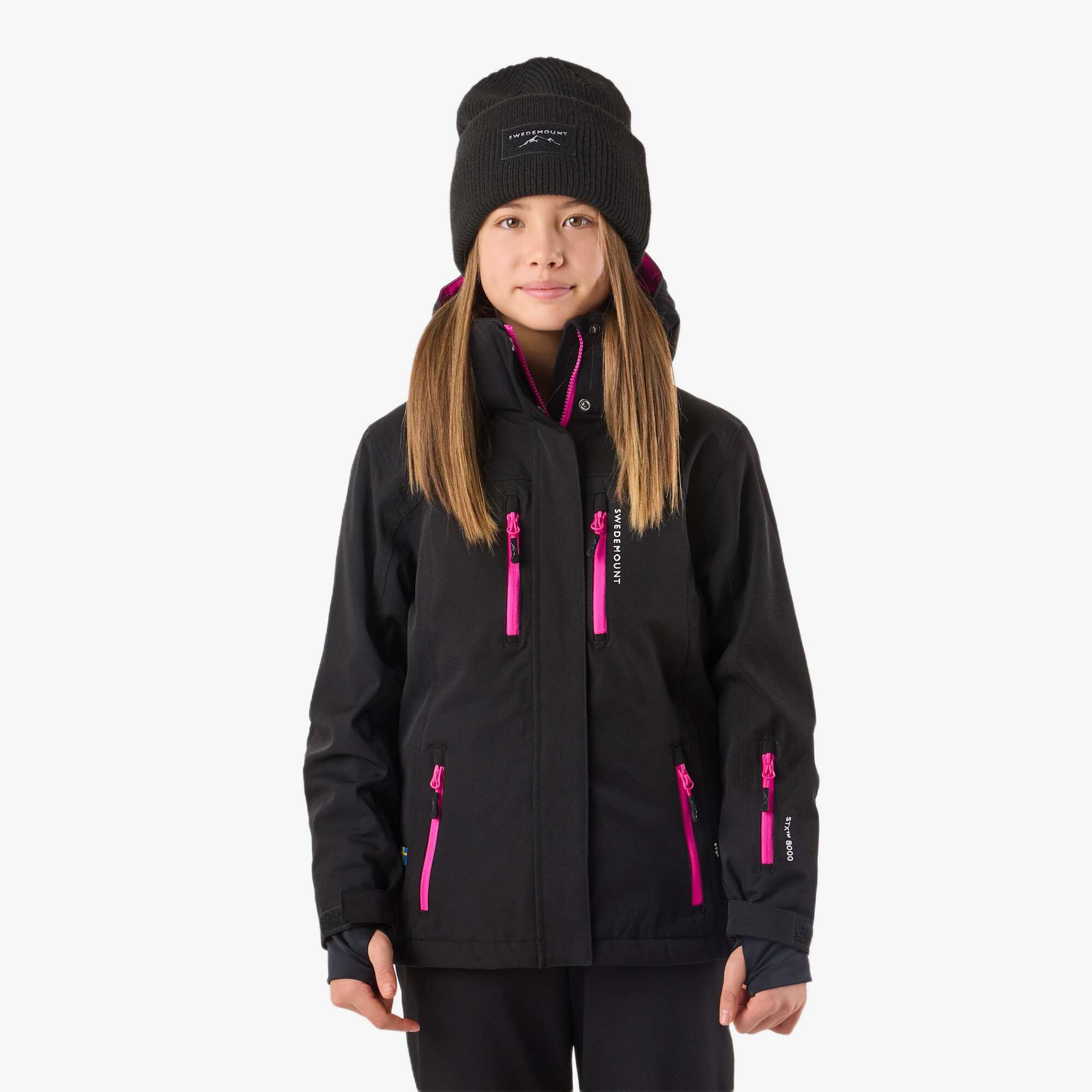 Swedemount - Veste De Ski Junior Cervinia Jr Imperméable Coupe-vent - Veste - Noir|rose - Decathlon
