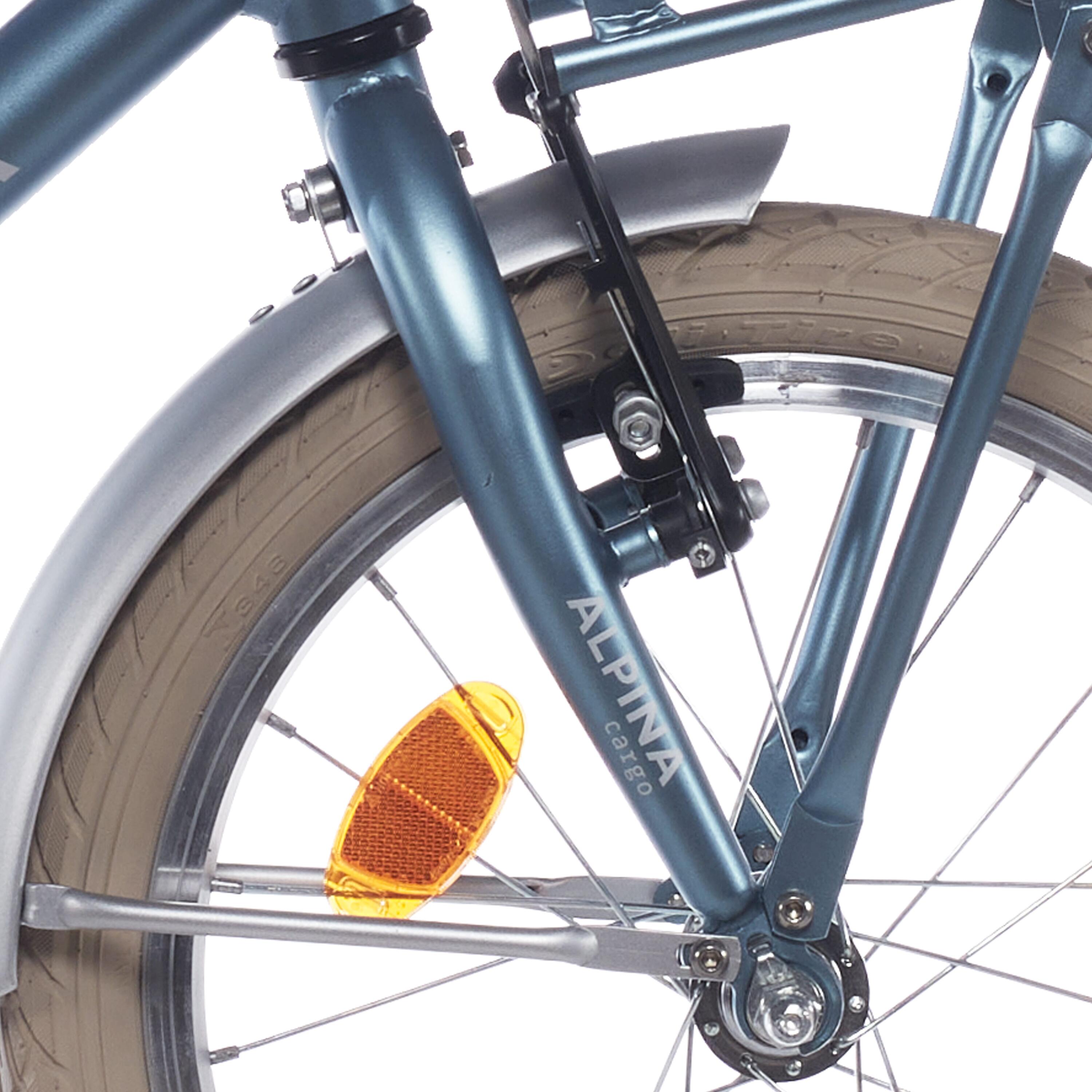 ALPINA Forcella anteriore Alpina V Fork 18 Cargo, acciaio blu opaco.