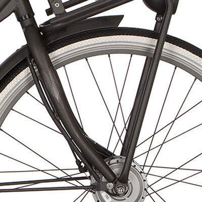 Cortina voorvork ecomo u4 transport black graphite matt 28inch.