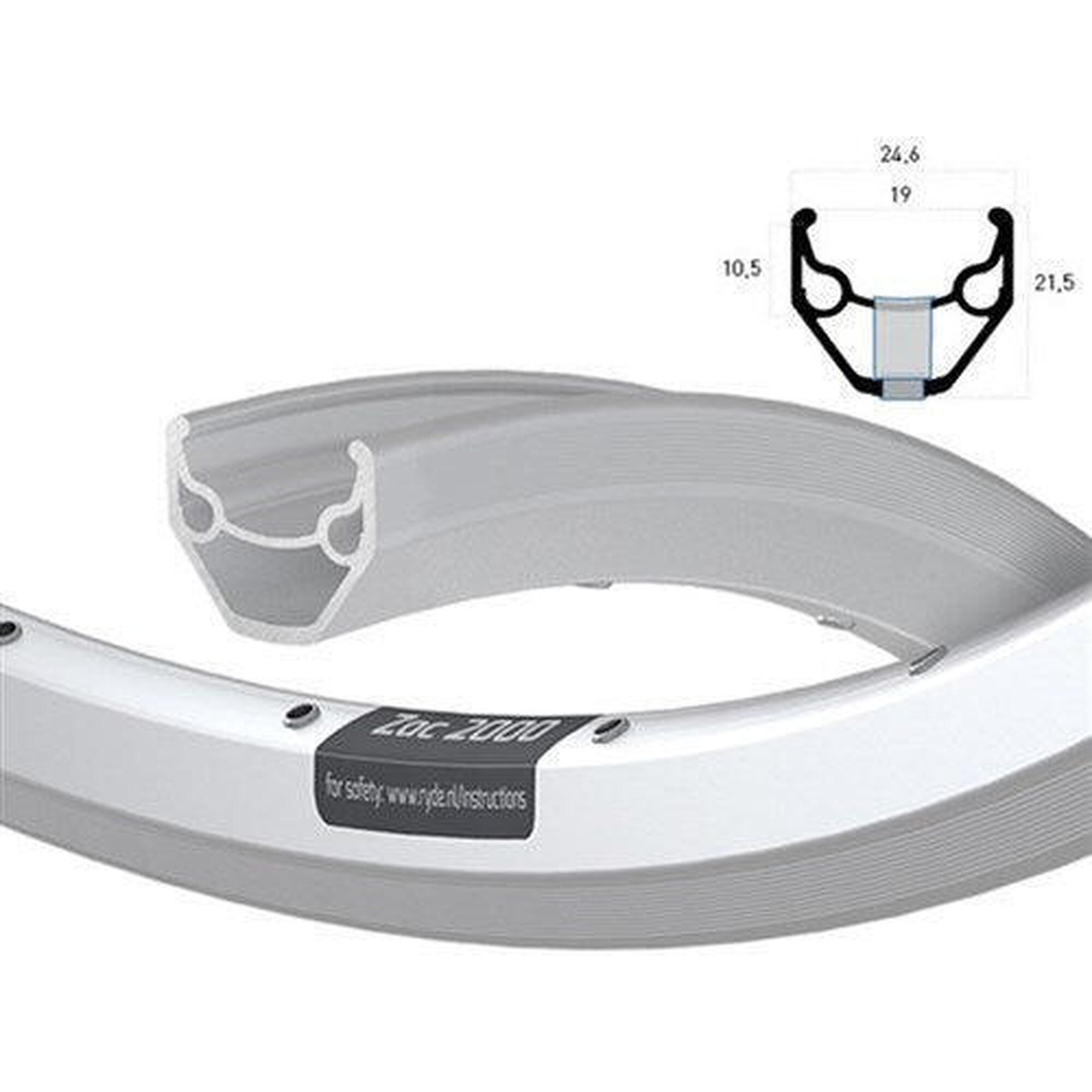 Rodi - Rodi Rim 28 Pouces 622 Zac2000 Côté Aiguisé 32 Trous - Fond De Jante - No Size - Decathlon