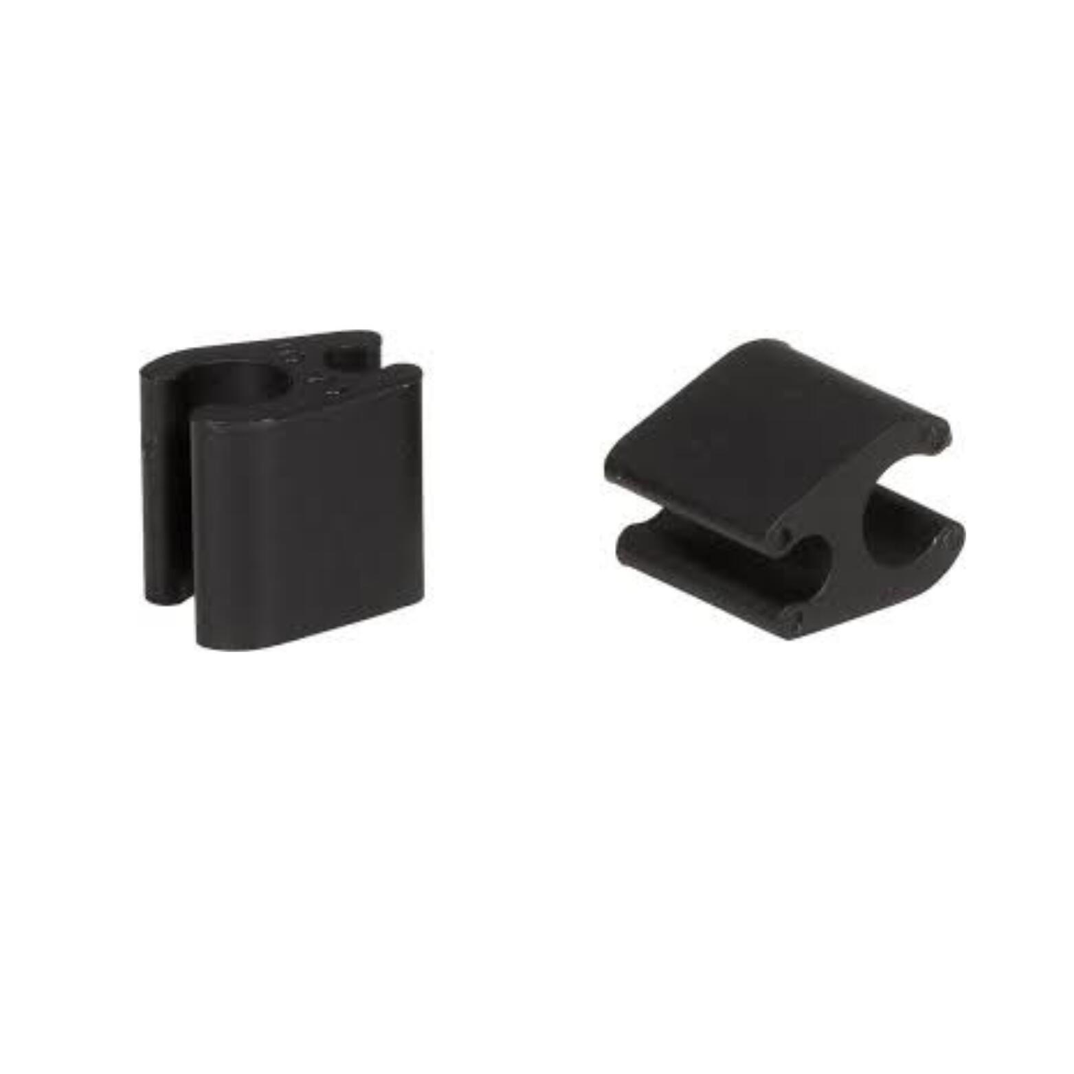 ELVEDES Elvedes clip cavi Duo PVC 4,1 mm + 4,1 mm nero, 50 pezzi.