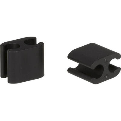 Elvedes Clip Cavi Duo PVC 41/50 mm per Cambio e Freno - 50 pz Nero.