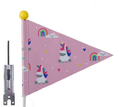 PexKids Bandiera di sicurezza Unicorn Rosa con stampa unicorno.
