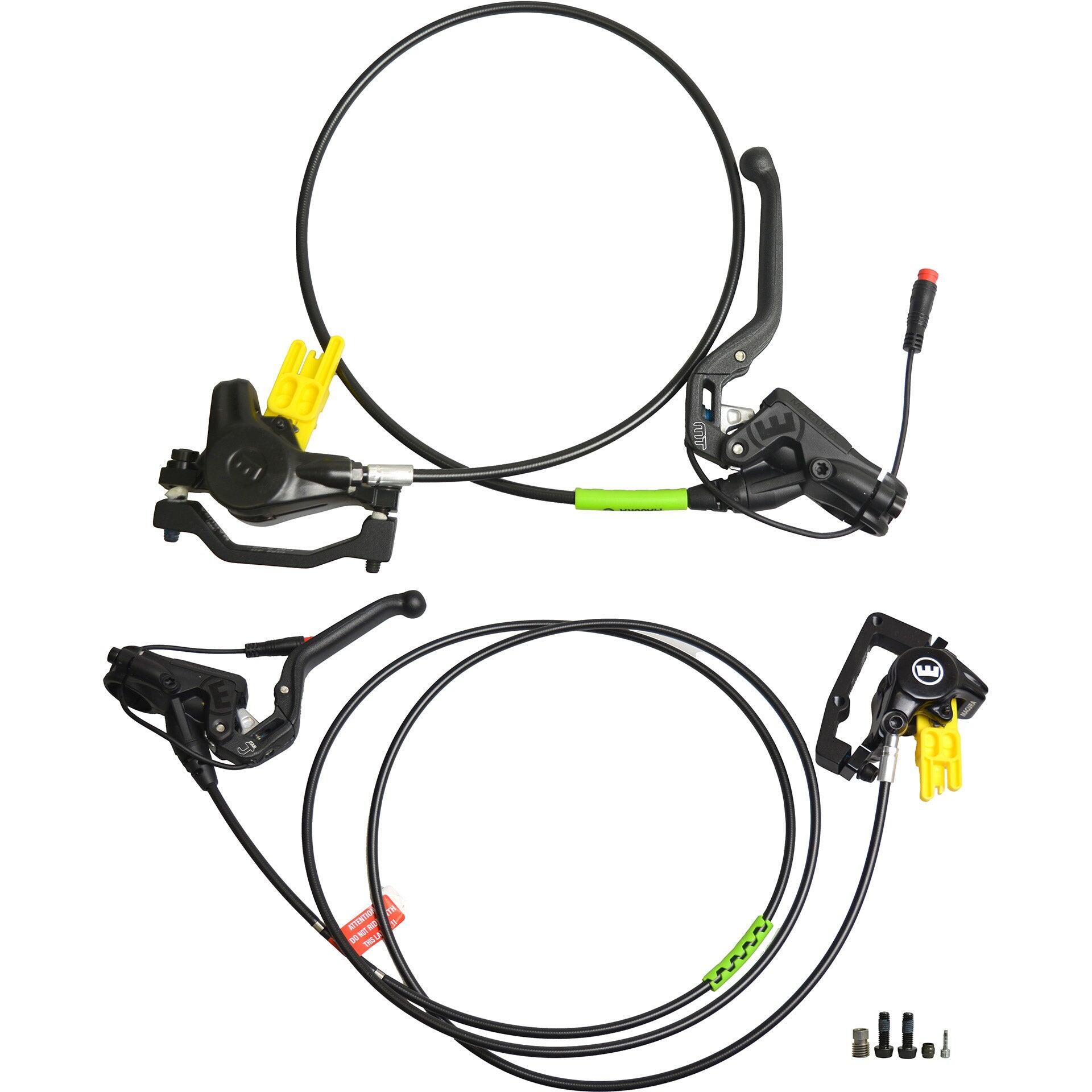 Magura MT4 zestaw hamulców tarczowych przód 700 mm tył 1750 mm z wyłącznikiem
