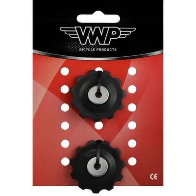 VWP Pulegge cambio 11 denti per Single Speed PVC nero set da 2.