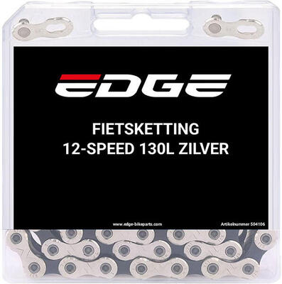 Edge ketting 12 speed chn-006 met 130 schakels, zilver.