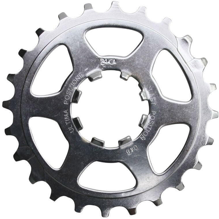 MICHE Miche pignone 24T per Campagnolo 10v, acciaio, argento.