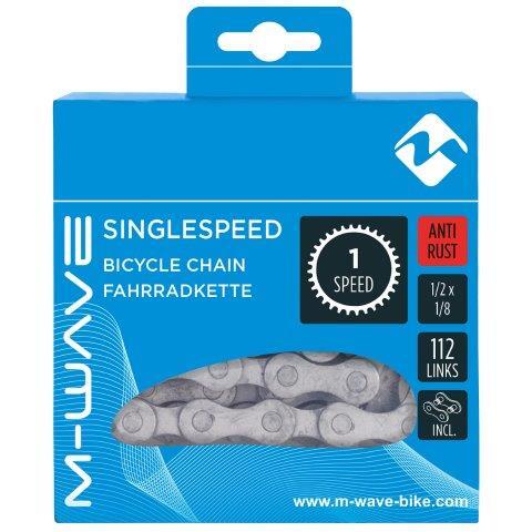 M-Wave fietsketting met Easy Link, anti-roest, zwart.