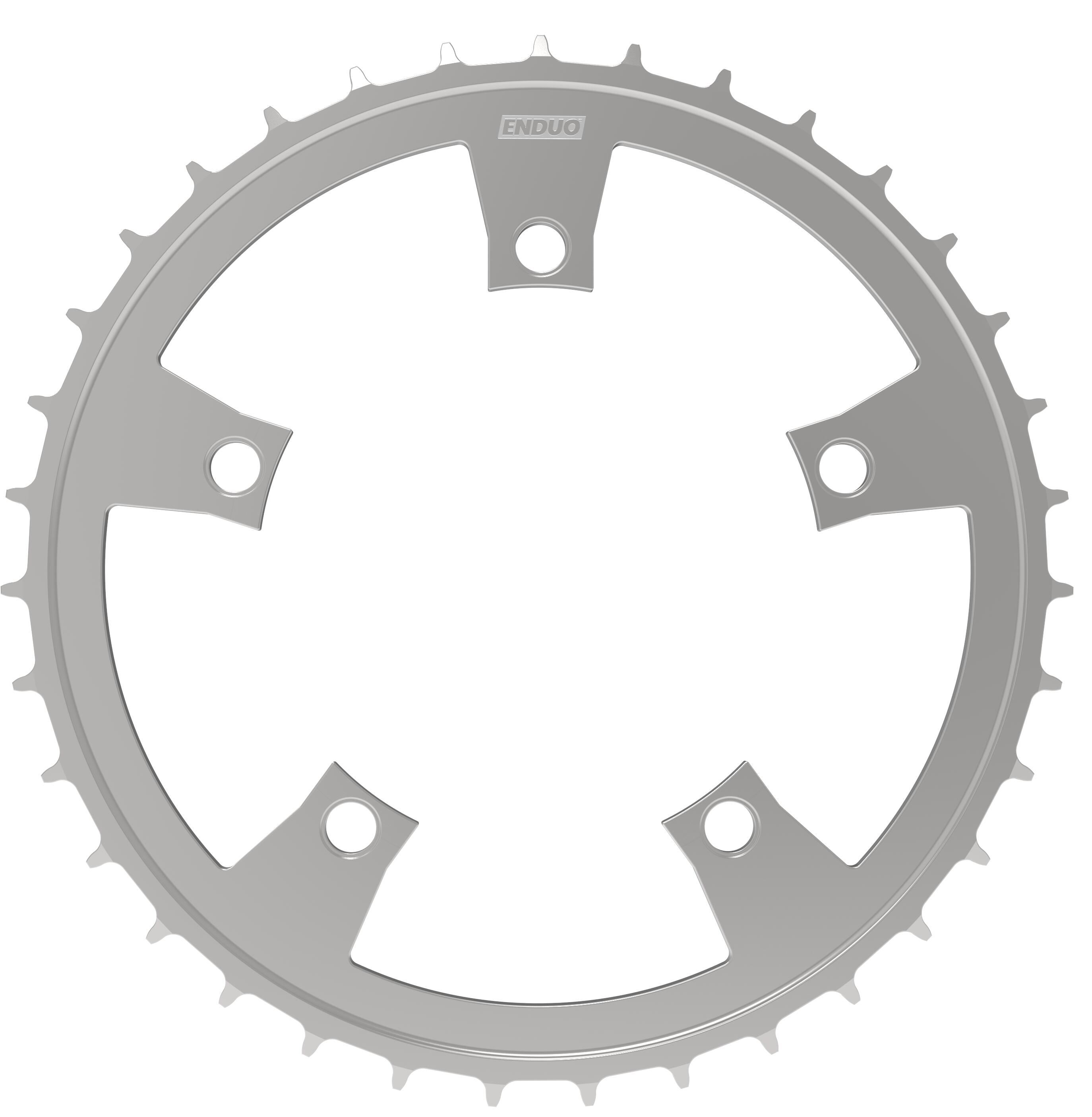 ENDURO Enduo corona cargo 64T 5 fori 130 BCD CL-46.7 mm argento.