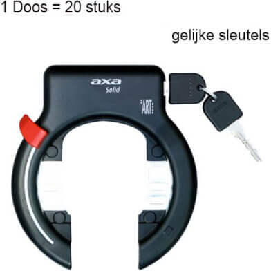 Axa solid ringslot, 20 stuks, gelijke sleutel.