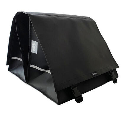 Clarijs podwójna torba rowerowa XXL PVC 70L czarna