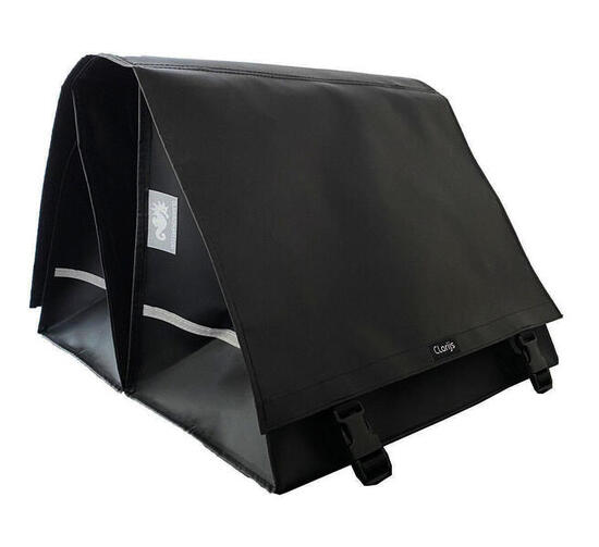 Clarijs podwójna torba rowerowa XXL PVC 70L czarna