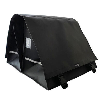 Clarijs podwójna torba rowerowa XXL PVC 70L czarna