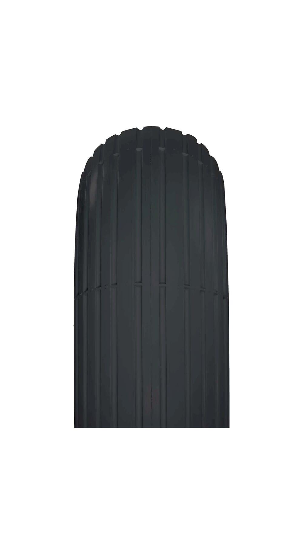 Gomma Imp 16 x 4 (400 x 100) per carriola, nera, profilo a linea. 2/2