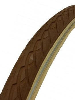 Deli Tire opona 28x1.75 (47-622) brązowo-kremowa breaker odblaskowa