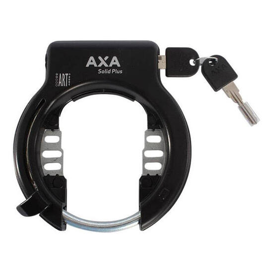 AXA Solid Plus serratura ad anello acciaio nero per biciclette Bikkel.