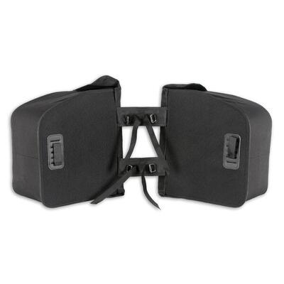 Lynx dubbele fietstas zwart 35 liter