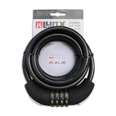 Lucchetto a cavo Lynx 180 cm x 10 mm con combinazione