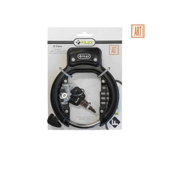 Lucchetto telaio Falkx D-Fenz ART** 70 mm nero.