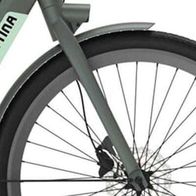 Cortina voorvork e-nite titanic green matt