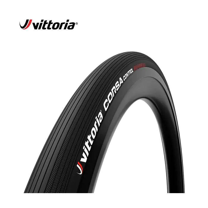 VITTORIA Corsa Control G+ 25-622 (28 x 1.00) Foldable Road Tyre, Full Black.
