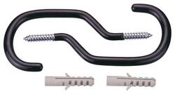 Crochet Mural IceToolz P684 à Vis et Chevilles (x2) Noir