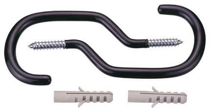 Crochet Mural IceToolz P684 à Vis et Chevilles (x2) Noir