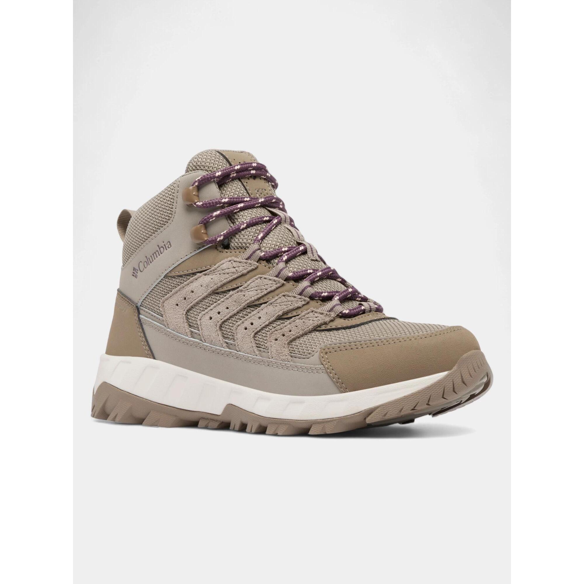 Columbia - Chaussures De Randonnée Femme Strata Trail Mid Wp - Boots - Beige - Decathlon